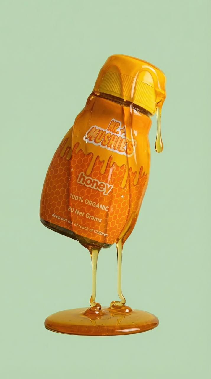 Golden honey drizzling from a wooden dipper into a cup of hot tea